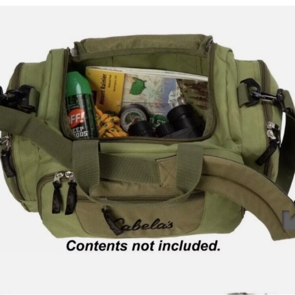 Cabela’s Catch-All Gear Bag‎ Olive Green Water Resistant 21L Utility Duffel